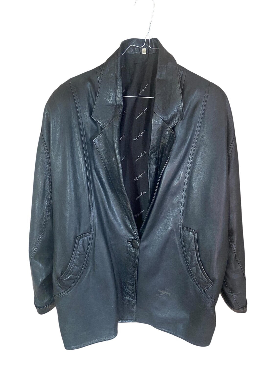 Vintage Leather Jacket Yves Saint Laurent