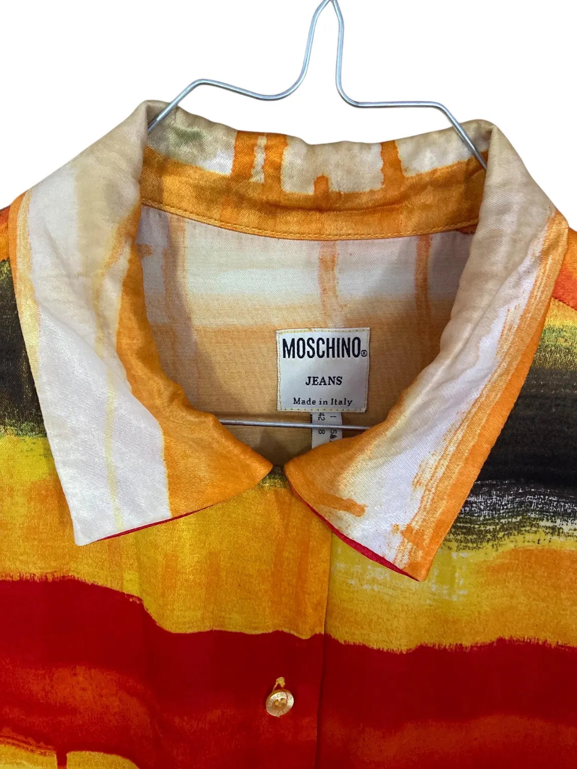 Vintage Moschino Shirt | Italian Designer Shirt | Unisex Oversized Men’s Shirt | Made in Italy | Size M–L