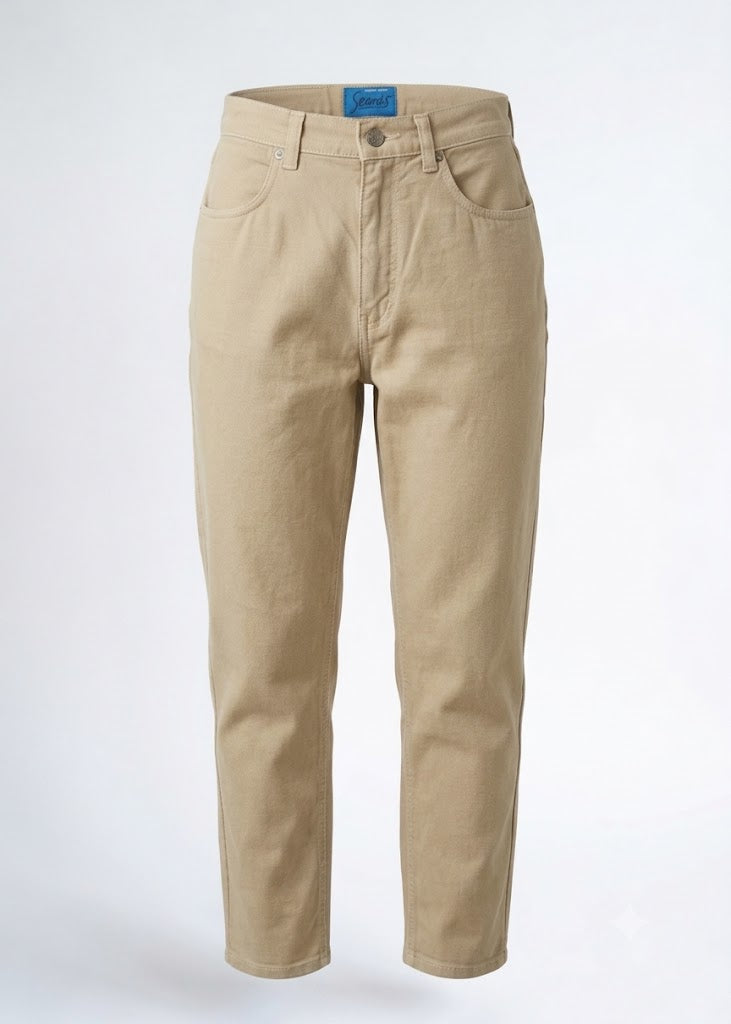 Vintage Christian Lacroix Beige High-Waisted Jeans | 90s Designer Straight Leg Pants | Authentic Christian Lacroix Denim Size S M