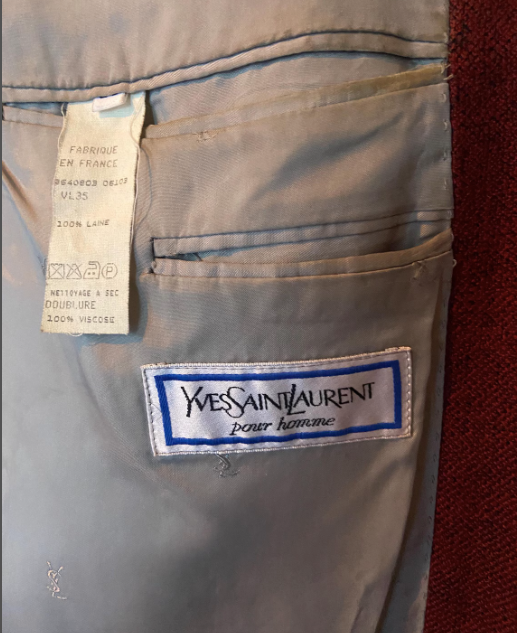 Yves Saint Laurent Vintage Maxi Blazer Oversize Unisex | 100% Wool | Size L