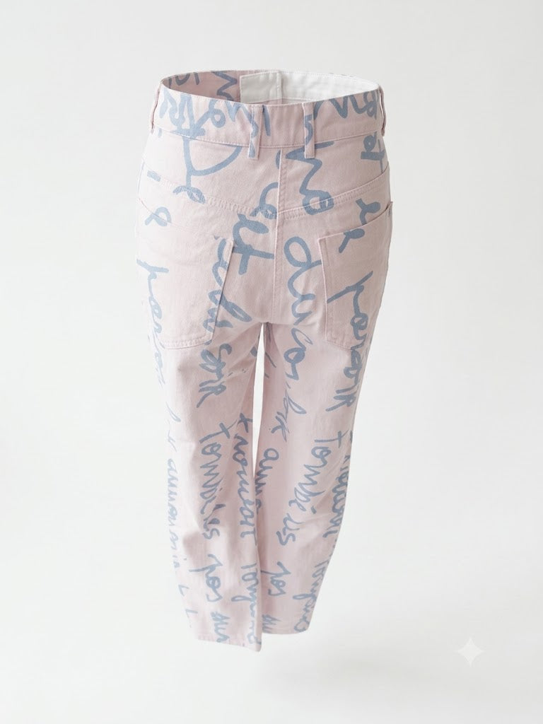 Vintage high-waisted, straight-leg trousers by the iconic French fashion house JC de Castelbajac.