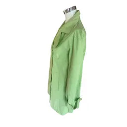 Vintage Max Mara trench coat in lime green from 2000s
