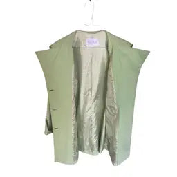 Vintage Max Mara trench coat in lime green from 2000s