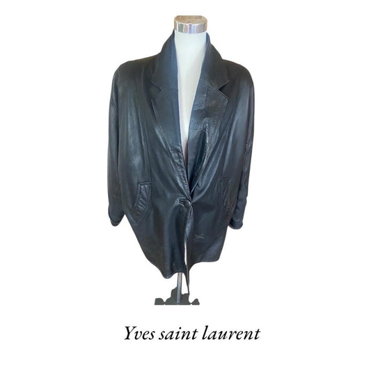 Vintage Leather Jacket Yves Saint Laurent