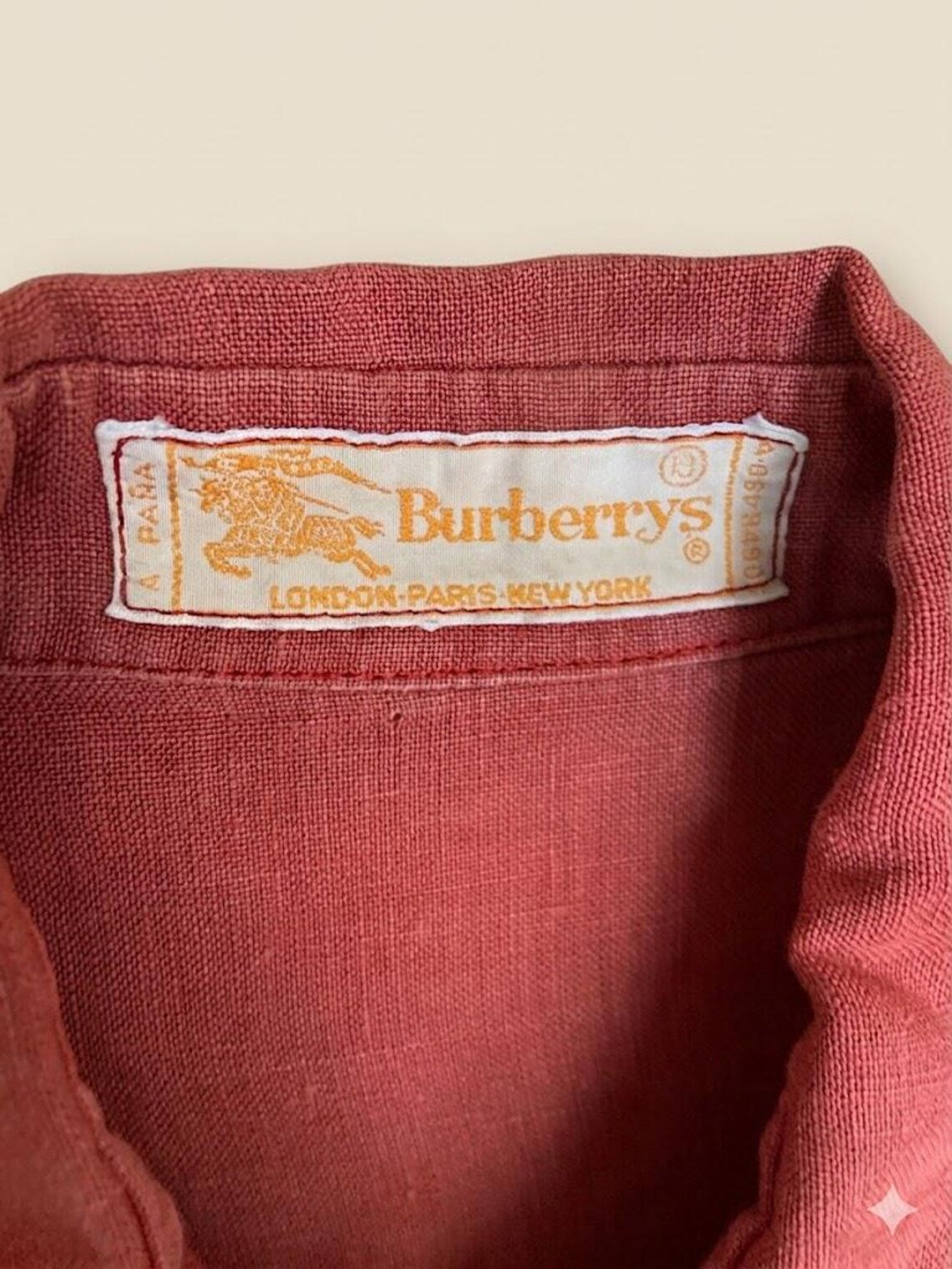 Vintage Burberrys Terracotta Linen Blouse – Utility / Safari Style