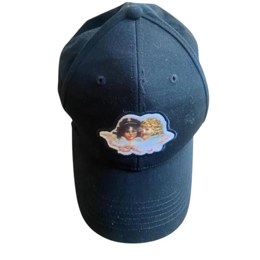 Vintage Fiorucci Black Cap Y2K, 2000s Italian Designer Cotton Hat, Luxury Streetwear Unisex Cap, One Size Medium M, Mint Condition 10/10
