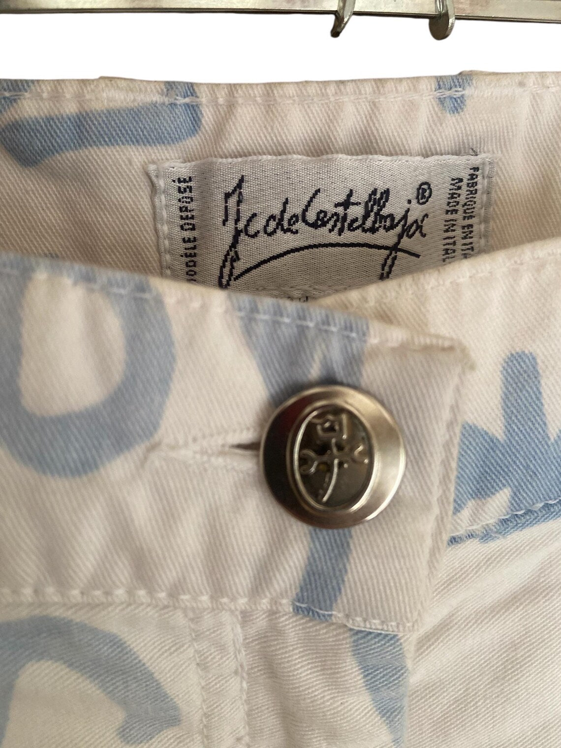 Vintage high-waisted, straight-leg trousers by the iconic French fashion house JC de Castelbajac.