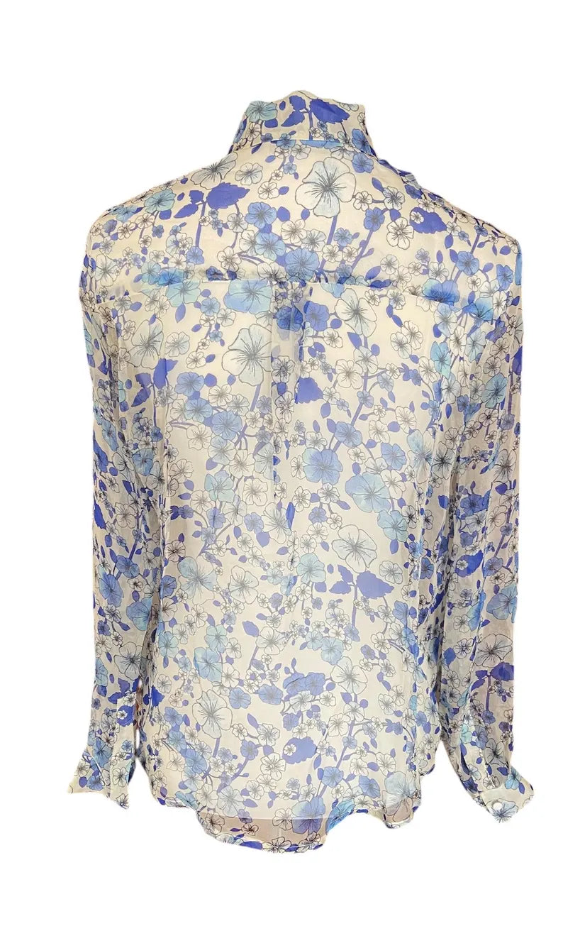 Silk Floral Blouse – MSGM