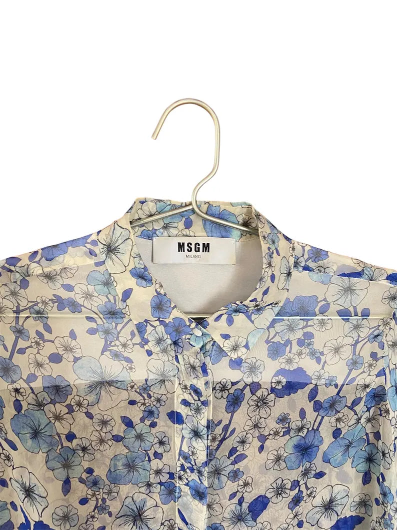 Silk Floral Blouse – MSGM