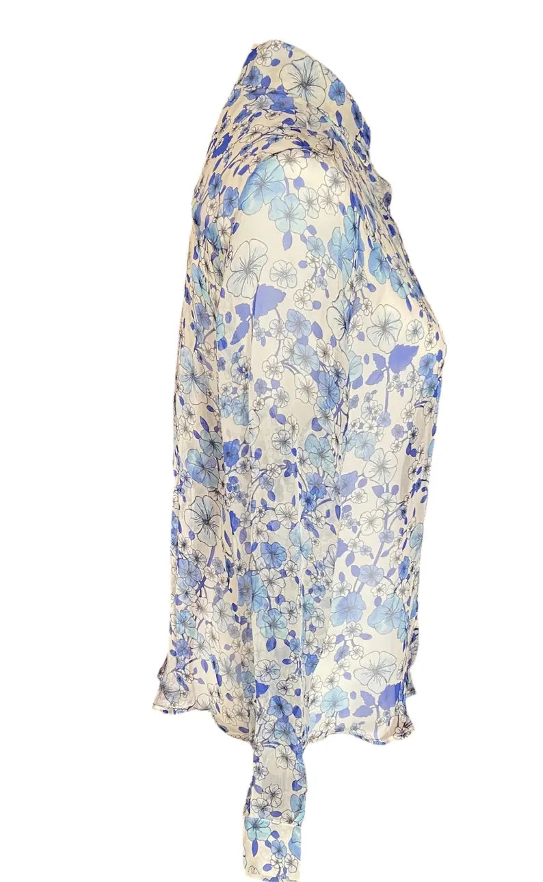 Silk Floral Blouse – MSGM