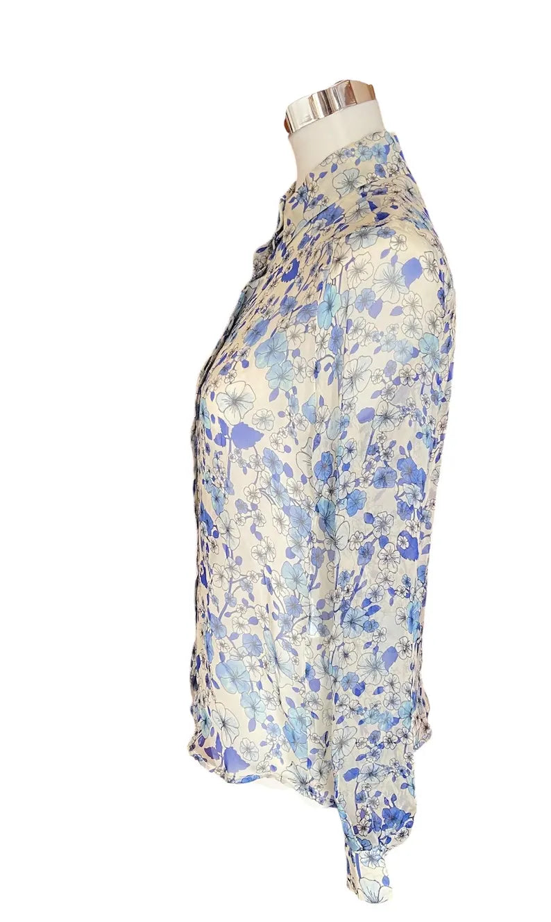 Silk Floral Blouse – MSGM