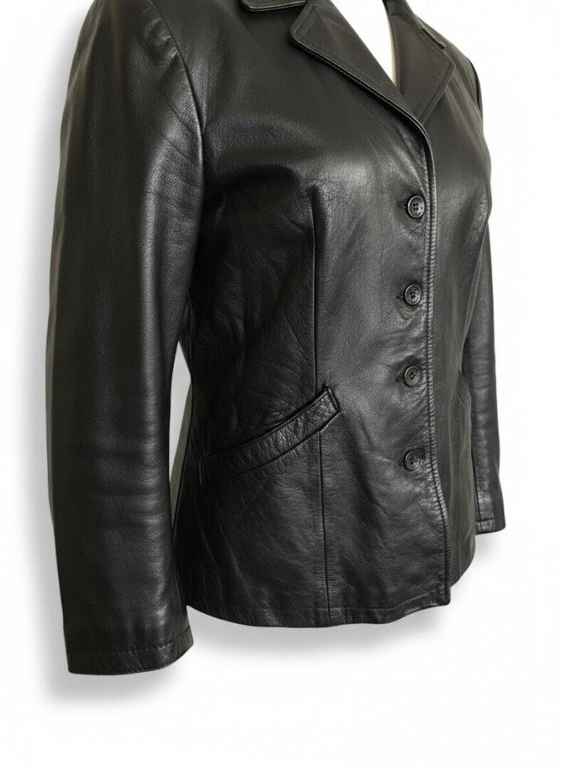 Redskins Archival Minimalist Sheepskin Leather Jacket (1990s)