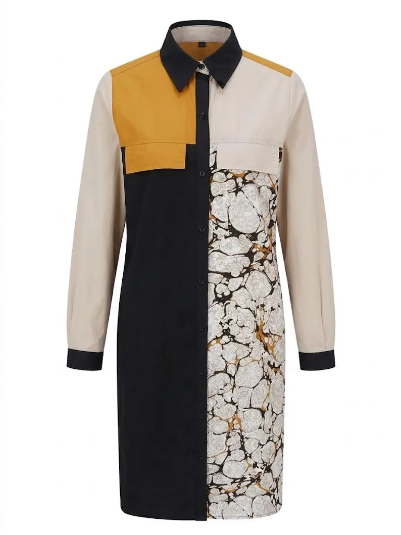 Proenza Schouler Long Shirt Dress - Abstract Print - Size S
