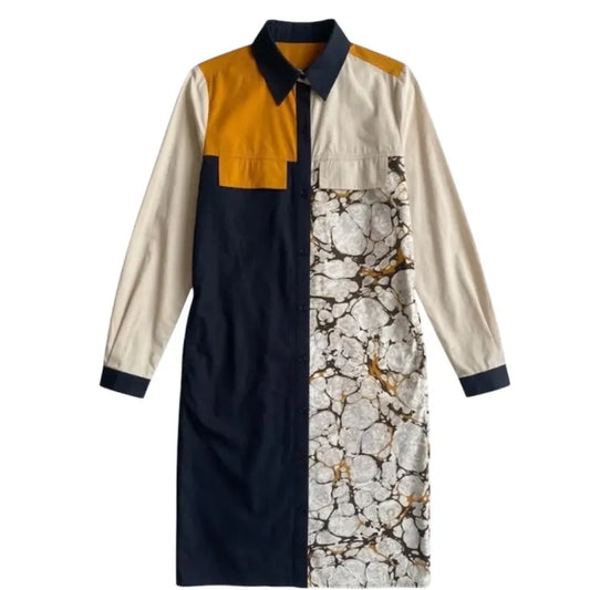 Proenza Schouler Long Shirt Dress - Abstract Print - Size S