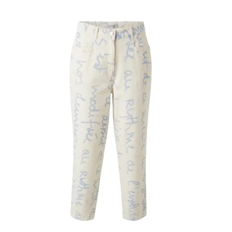 Vintage high-waisted, straight-leg trousers by the iconic French fashion house JC de Castelbajac.