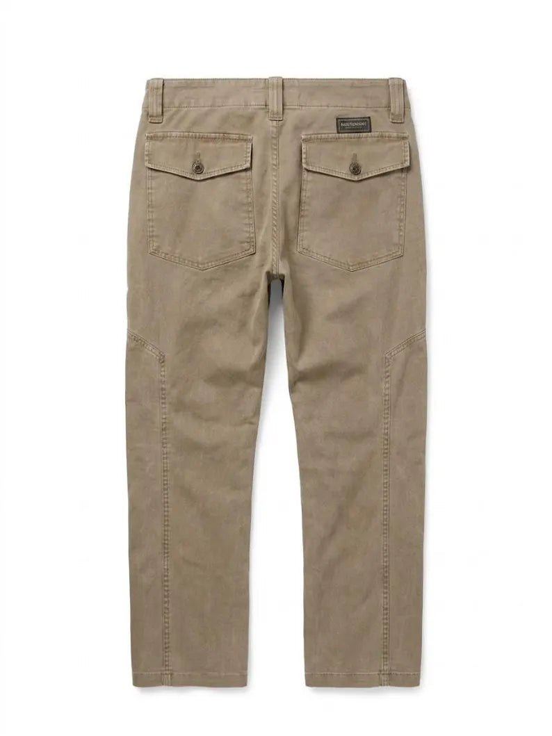 Marlboro Classics Vintage Men M Beige Safari Straight Pants Cotton | 90s 2000s Archival Preloved Utility Chino Trousers