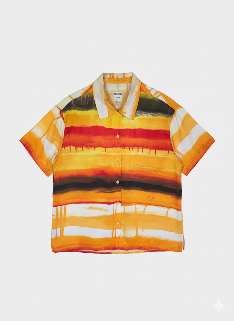 Vintage Moschino Shirt | Italian Designer Shirt | Unisex Oversized Men’s Shirt | Made in Italy | Size M–L