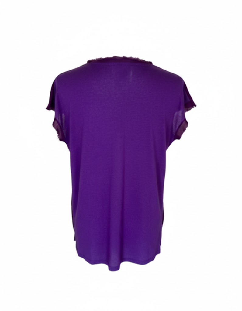 Lanvin Cotton T-Shirt – Sheer Detail, Double Layer, Shoulder Zipper, Unworn