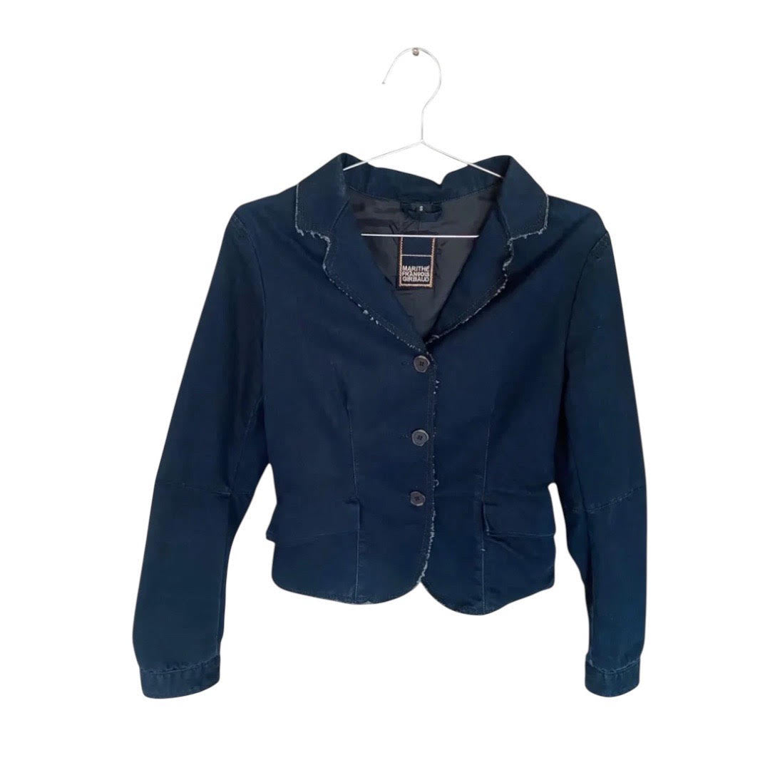 Vintage denim jacket Marithé François Girbaud | Fitted denim blazer | French designer jacket size S
