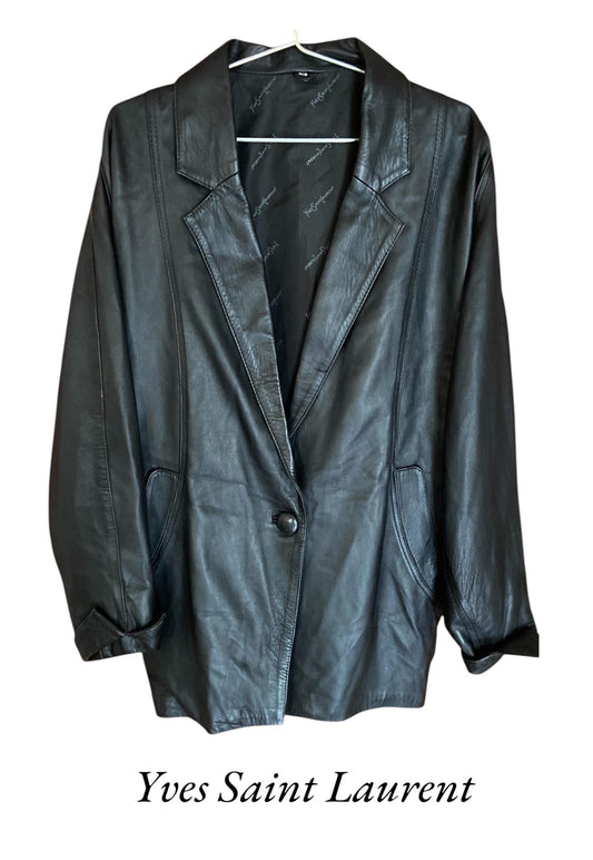 Yves saint laurent leather Jacket