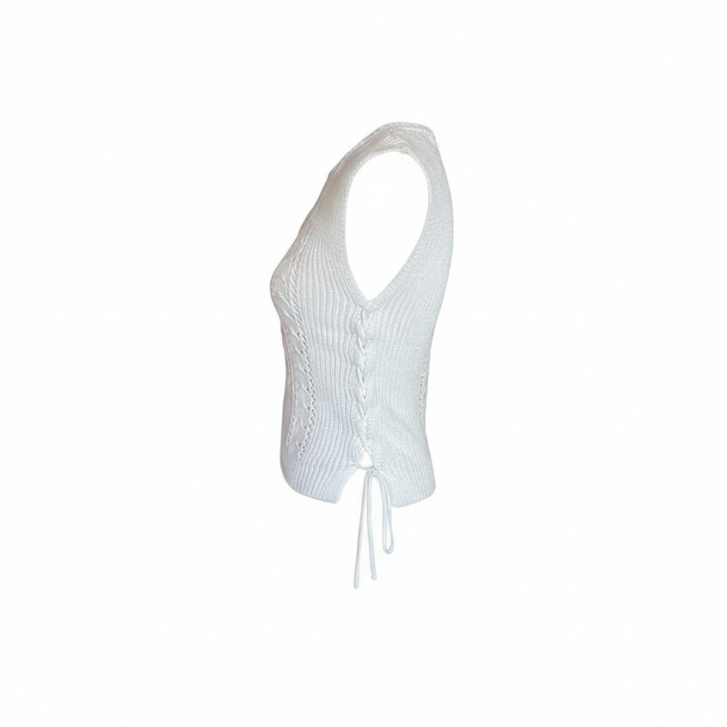 Valentino Sleeveless Top with Floral Embroidery